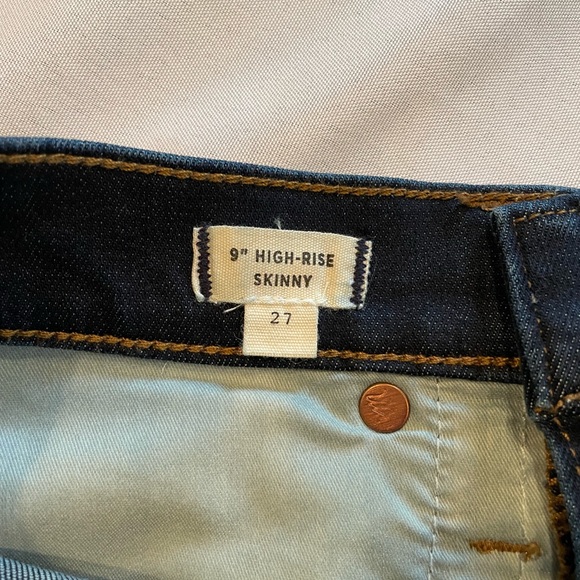 Madewell 9" High Rise Skinny Jeans Dark Wash Denim Stretch F8990 Womens Sz 27 - Picture 3 of 5